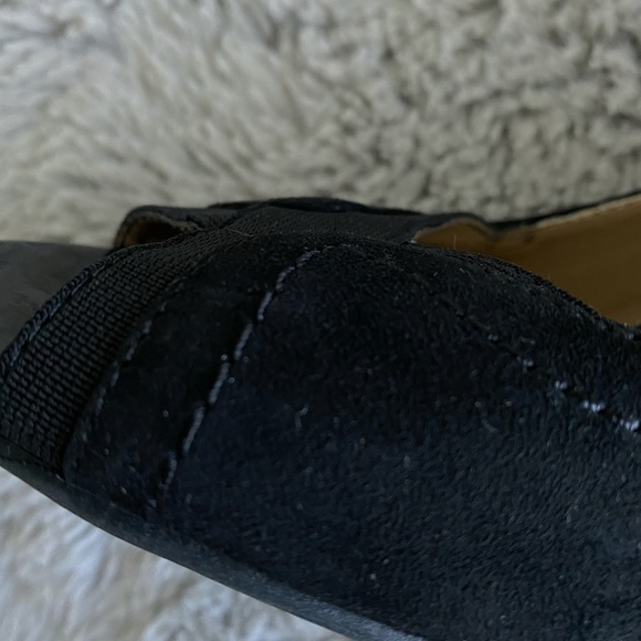 Dexflex Comfort Open Toe Black Tan High Heels - Picture 14 of 14